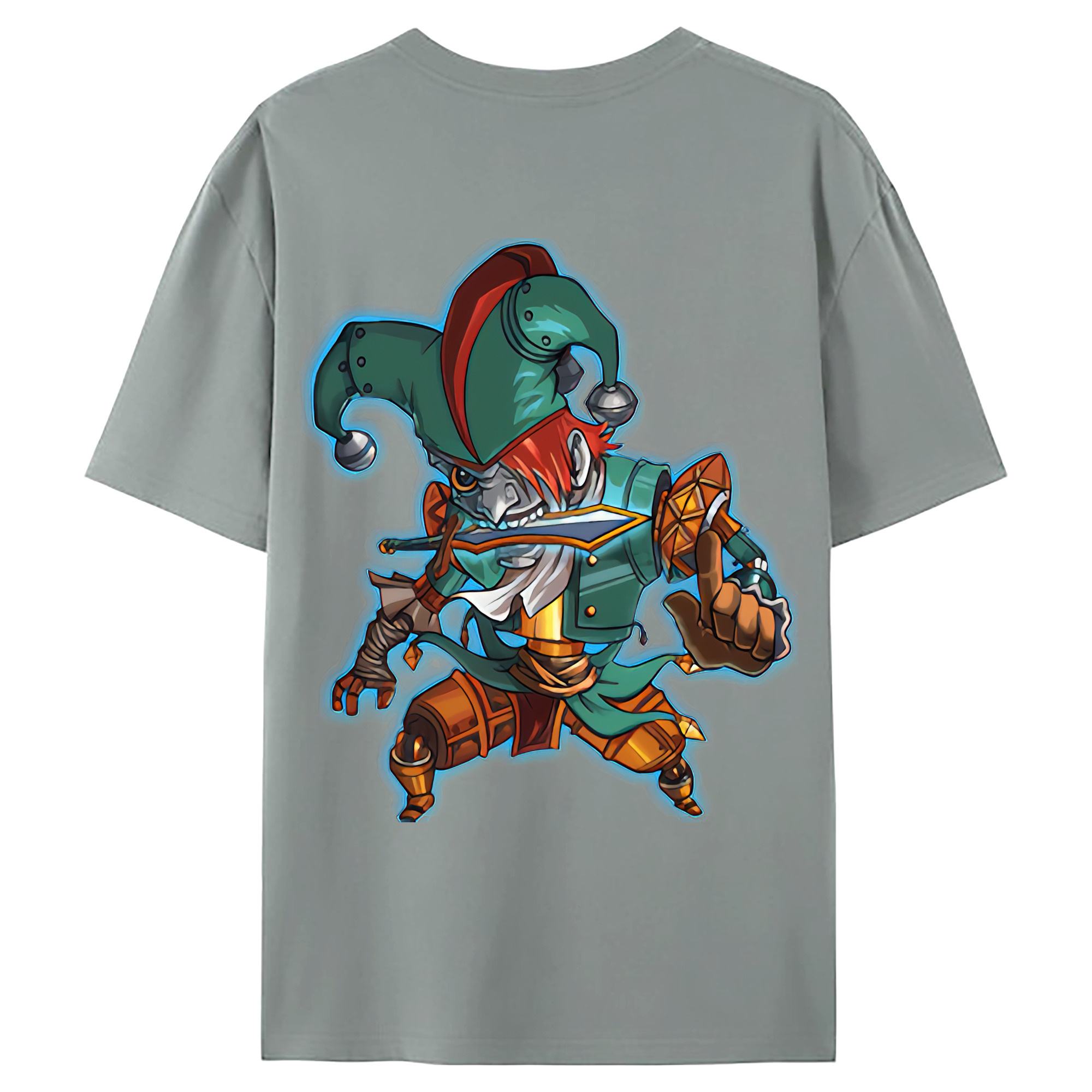 （画像用） リーグ・オブ・レジェンド League of Legends LOL 綿100％ メンズ半袖Tシャツ（バックプリント） 通気性